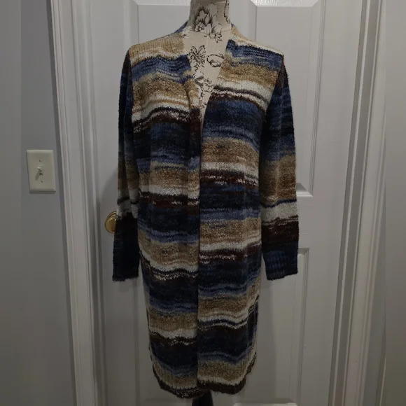 COCO + CARMEN Striped Knit Long Cardigan, Size S/M, NWT - Picture 3 of 9